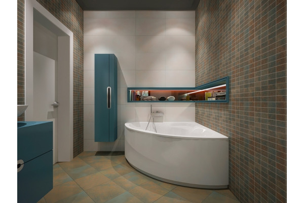 Акриловая ванна Koller Pool Tera 135x135 пристенная, четверть круга