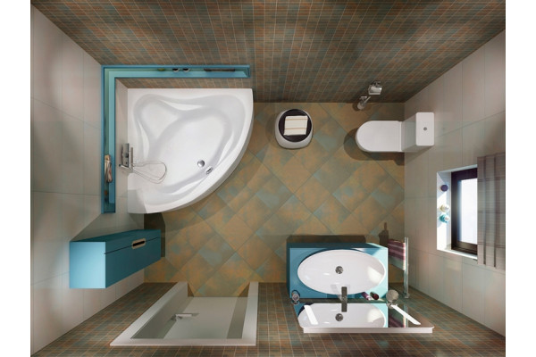 Акриловая ванна Koller Pool Tera 135x135 пристенная, четверть круга