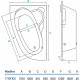 Акриловая ванна Koller Pool Nadine 170x100 L пристенная, асимметричная