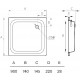 Поддон для душа Koller Pool 90x90 см квадратный, низкий