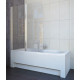 Шторка на ванну Koller Pool Waterfall Line QP95 L Chrome Clear распашная, стекло прозрачное