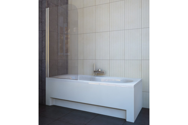 Шторка на ванну Koller Pool Waterfall Line QP93 L Chrome Clear распашная, стекло прозрачное