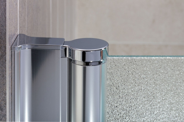 Шторка на ванну Koller Pool Waterfall Line QP93 L Chrome Grape распашная, стекло рифленое