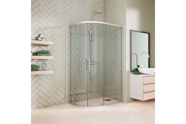Душевой уголок Kubele DE018RBG-CLN-MT-120х100х200 прямоугольный-асимметричный, двери раздвижные