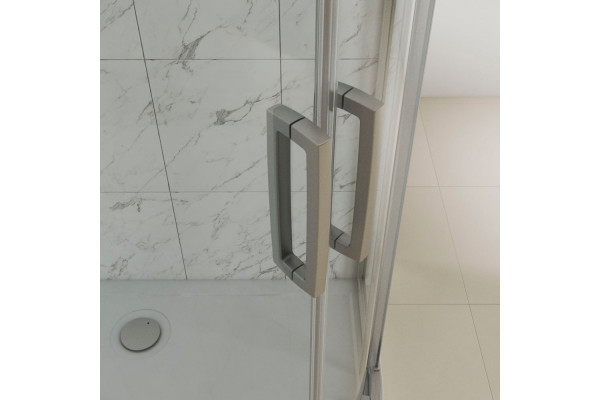 Душевой уголок Kubele DE018RBG-CLN-MT-120х100х200 прямоугольный-асимметричный, двери раздвижные