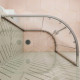 Душевой уголок Kubele DE018RBG-CLN-CH-120х110х200 прямоугольный-асимметричный, двери раздвижные