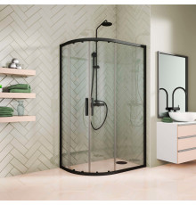 Душевой уголок Kubele DE018RBG-CLN-BLMT-120х90х200 прямоугольный-асимметричный, двери раздвижные