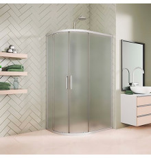 Душевой уголок Kubele DE018RBG-MAT-MT-110х90х200 прямоугольный-асимметричный, двери раздвижные