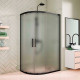 Душевой уголок Kubele DE018RBG-MAT-BLMT-95х80х200 прямоугольный-асимметричный, двери раздвижные
