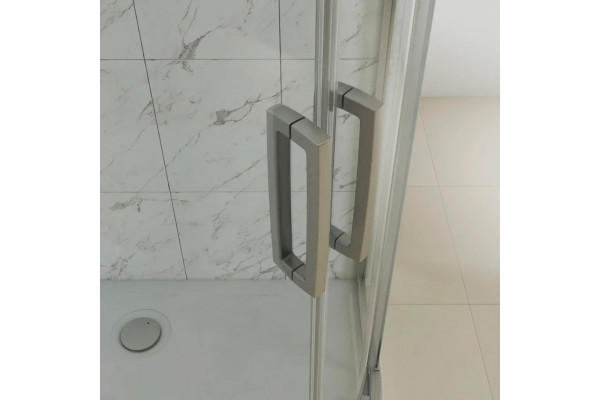 Душевой уголок Kubele DE018RG-CLN-MT-85х85х200 четверть круга, двери раздвижные