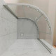 Душевой уголок Kubele DE018RG-CLN-CH-105х105х200 четверть круга, двери раздвижные