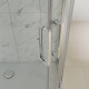 Душевой уголок Kubele DE018RG-CLN-CH-105х105х200 четверть круга, двери раздвижные