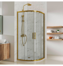 Душевой уголок Kubele DE018RL-CLN-BR-115х115х200 четверть круга, двери раздвижные