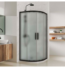 Душевой уголок Kubele DE018RG-MAT-BLMT-95х95х200 четверть круга, двери раздвижные