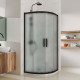 Душевой уголок Kubele DE018RG-MAT-BLMT-100х100х200 четверть круга, двери раздвижные