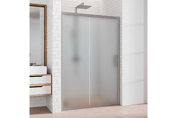 Душевая дверь в нишу Kubele DE019D2-MAT-MT 95 см, профиль матовый хром, раздвижная