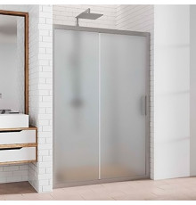 Душевая дверь в нишу Kubele DE019D2-MAT-MT 125 см, профиль матовый хром, раздвижная