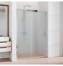 Душевая дверь в нишу Kubele DE019D2-MAT-CH 130 см, профиль хром, раздвижная, стекло матовое