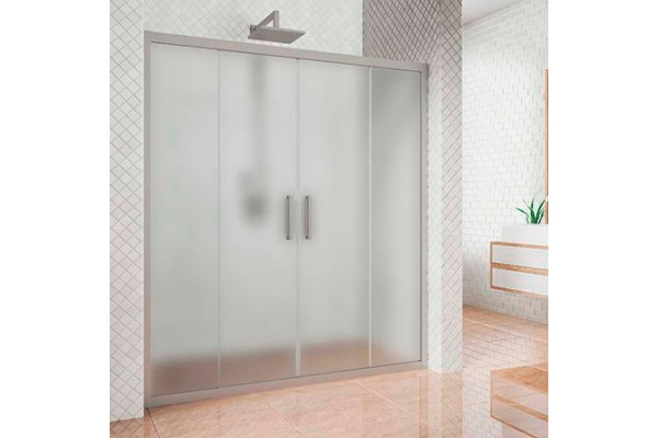 Душевая дверь в нишу Kubele DE019D4-MAT-MT 230 см, профиль матовый хром, раздвижная