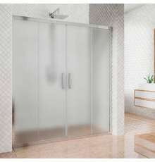 Душевая дверь в нишу Kubele DE019D4-MAT-CH 180 см, профиль хром, раздвижная, стекло матовое