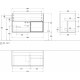 Душевая дверь в нишу Kubele DE019D4-CLN-BR 130 см, профиль бронза, раздвижная, стекло прозрачное