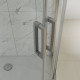 Душевой уголок Kubele DE019R-CLN-MT 160х120 см, профиль матовый хром, прямоугольный, двери раздвижные