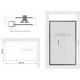 Душевой уголок Kubele DE019R3-CLN-BLMT 140х80 см, профиль матовый черный, прямоугольный, двери раздвижные