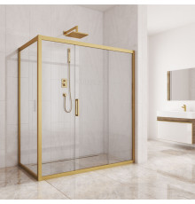 Душевой уголок Kubele DE019R3-CLN-BR 140х90 см, профиль бронза, прямоугольный, двери раздвижные