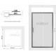 Душевой уголок Kubele DE019S-MAT-MT 95х95 см, профиль матовый хром, квадратный, двери раздвижные