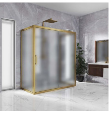 Душевой уголок Kubele DE019R2U-MAT-BR 120х90 см, профиль бронза, прямоугольный, двери раздвижные