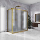 Душевой уголок Kubele DE019R2U-MAT-BR 120х100 см, профиль бронза, прямоугольный, двери раздвижные