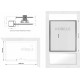 Шторка на ванну Kubele DE019PR3-MAT-BLMT 170х80 см, профиль матовый черный, раздвижная