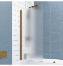Шторка на ванну Kubele DE020 DE020P601-MAT-BR-70х150 150х70, профиль бронза светлая, стекло матовое, распашная