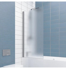 Шторка на ванну Kubele DE020 DE020P601-MAT-MT-50х150 150х50, профиль матовый хром, стекло матовое, распашная