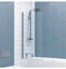 Шторка на ванну Kubele DE020 DE020P601-CLN-MT-55х150 150х55, профиль матовый хром, распашная