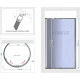 Душевой уголок Kubele DE018 DE018RR4L-CLN-BLM-105х105х200 105х200, профиль черный матовый, круглый, двери раздвижные