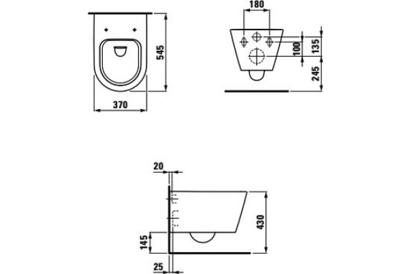 Унитаз подвесной Laufen Kartell Rimless 8.2033.6.000.000.1