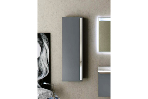 Шкаф-пенал La Beaute Lot 40 graphite подвесной, с дверками, с доводчиками