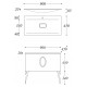 Тумба с раковиной La Beaute Gard 90 черная, фурнитура хром, с ящиками, с доводчиками