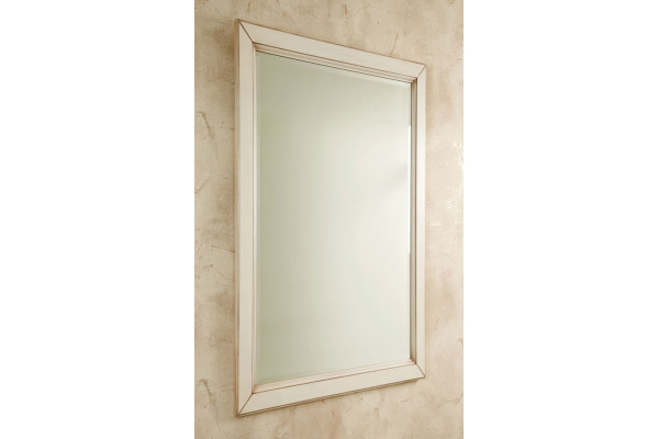 Зеркало La Beaute Classic Vivien 60 слоновая кость с патиной, прямоугольное,  в стиле ретро