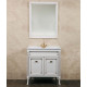 Мебель для ванной La Beaute Classic Vivien Porta 80 белый с патиной, фурнитура бронза, напольная, с дверками