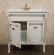 Тумба для комплекта La Beaute Classic Vivien Porta 80 белый с патиной, фурнитура бронза, напольная, с дверками