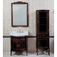 Мебель для ванной La Beaute Classic Lorette 70 темное дерево глянец, фурнитура бронза, напольная, с дверками