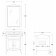Мебель для ванной La Beaute Classic Lorette 70 темное дерево глянец, фурнитура бронза, напольная, с дверками