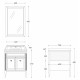 Мебель для ванной La Beaute Classic Vivien Porta 70 слоновая кость с патиной, фурнитура бронза, напольная, с дверками