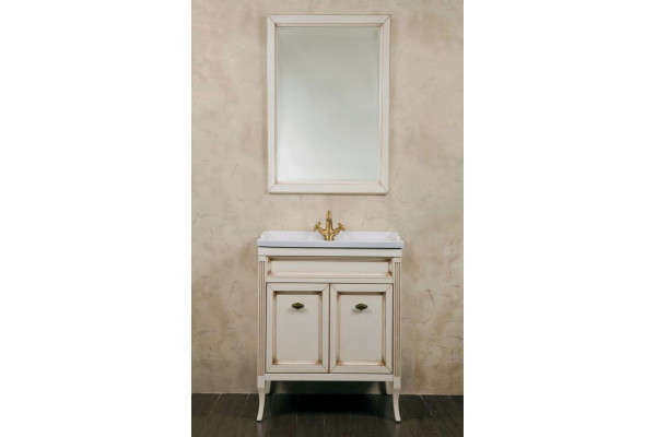 Тумба для комплекта La Beaute Classic Vivien Porta 70 слоновая кость с патиной, фурнитура бронза, напольная, с дверками