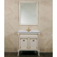 Мебель для ванной La Beaute Classic Vivien Porta 80 слоновая кость с патиной, фурнитура бронза, напольная, с дверками