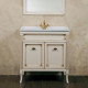 Мебель для ванной La Beaute Classic Vivien Porta 80 слоновая кость с патиной, фурнитура бронза, напольная, с дверками