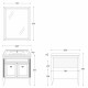 Мебель для ванной La Beaute Classic Vivien Porta 80 слоновая кость с патиной, фурнитура бронза, напольная, с дверками