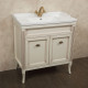 Тумба для комплекта La Beaute Classic Vivien Porta 80 слоновая кость с патиной, фурнитура бронза, напольная, с дверками
